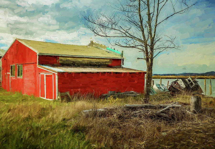 Boat Shed 2 Painting by Mike Penney