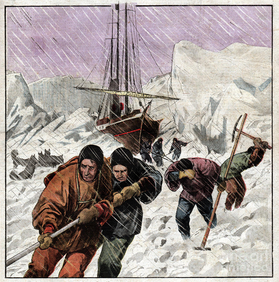 Boat Stuck In The Ice Photograph by Cci Archives/science Photo Library