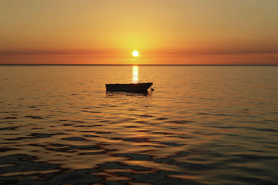Boat Sunset Photograph by Montez Kerr
