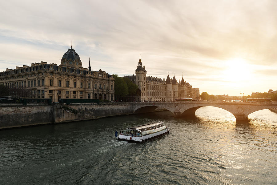 Paris Photograph - Boat Tour On Seine River In Paris by Prasit Rodphan