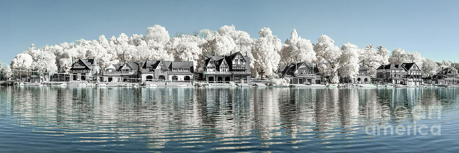 Boathouse Photograph - Boathouse Row Infrared by Stacey Granger