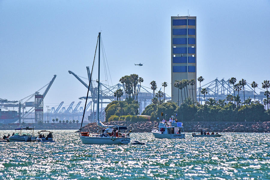 Boating Off Belmont Shore Long Beach 2 Photograph by Linda Brody