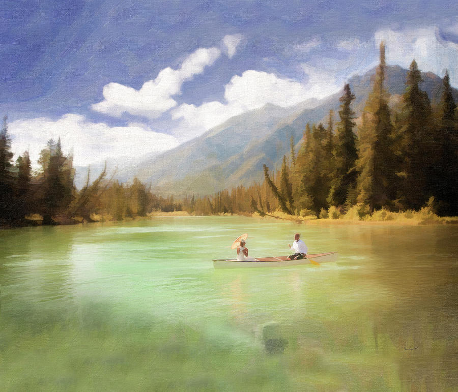 Boating on the lake by David Brookwell Boating on the lake by David Brookwell