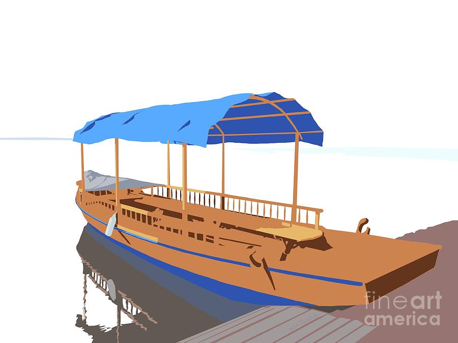 Boating with a Canopy Digital Art by K M Pawelec