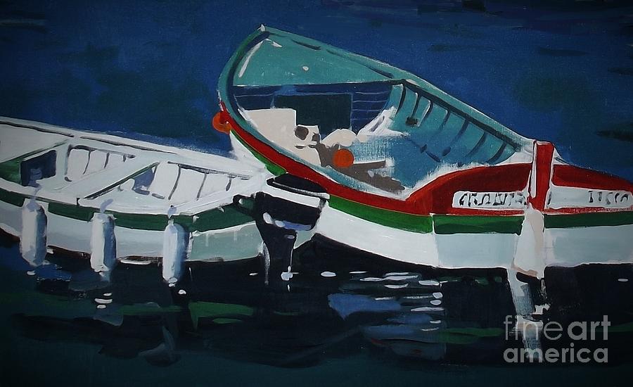  Boats Painting by Andrew Drozdowicz