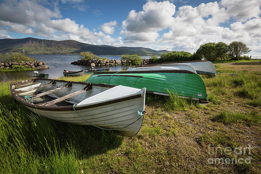 Boats at Lough Currane Photograph by Eva Lechner