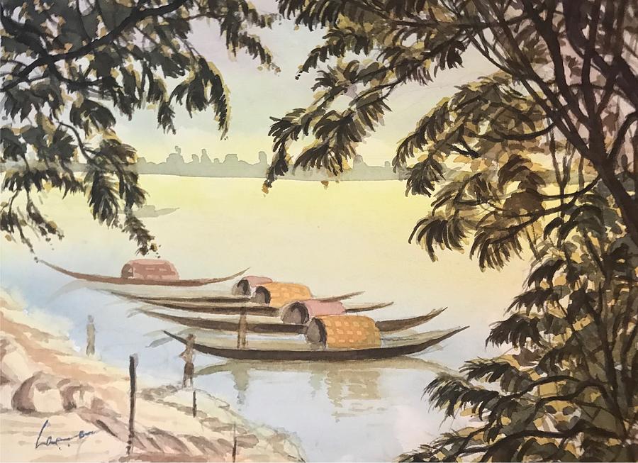 Boats at Princep GHats by Kannan Ananthasubramani Boats at Princep GHats by Kannan Ananthasubramani