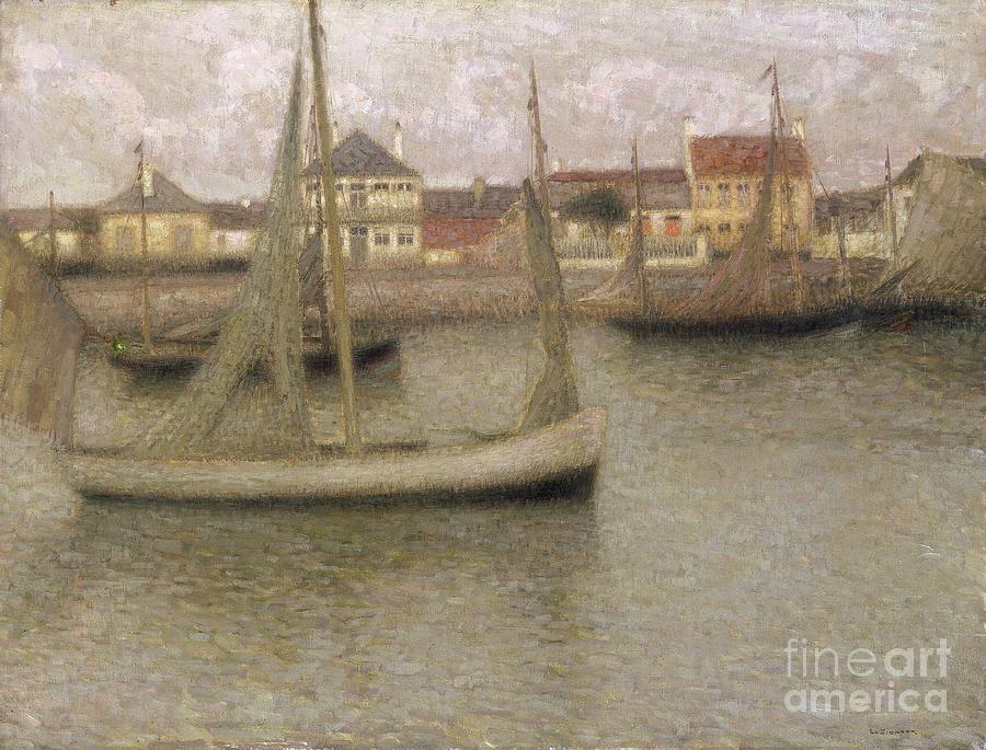 Boats, Heyst, 1900 Drawing by Heritage Images