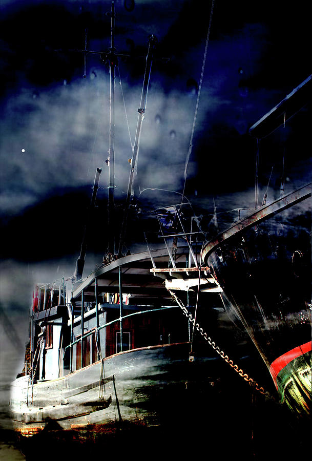 Boats in Abstract Digital Art by Cathy Anderson Boats in Abstract Digital Art by Cathy Anderson