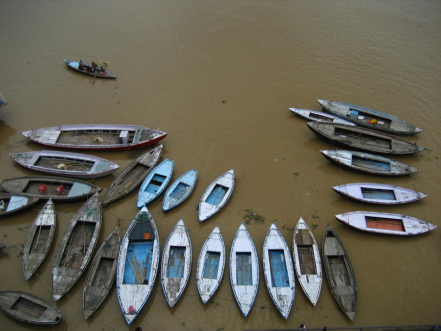 Boats In Ganges Photograph by River And Boats