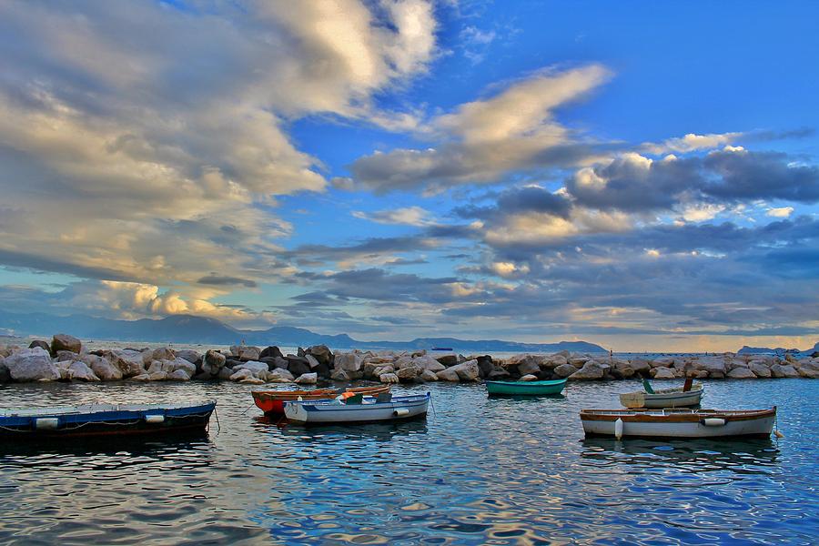 Boats in Naples Bay Photograph by Catie Canetti