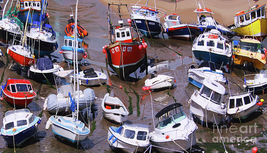 Boats in the Harbor - Twisted by Sue Harper Boats in the Harbor - Twisted by Sue Harper
