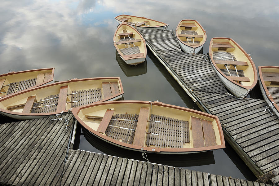 Boats On Jetty At Chambord Castle Photograph by Martin Ruegner