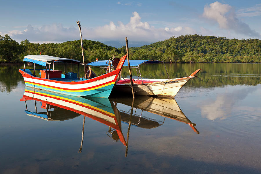 Boats On Lagoon, Tanjung Rhu Photograph by Richard Ianson