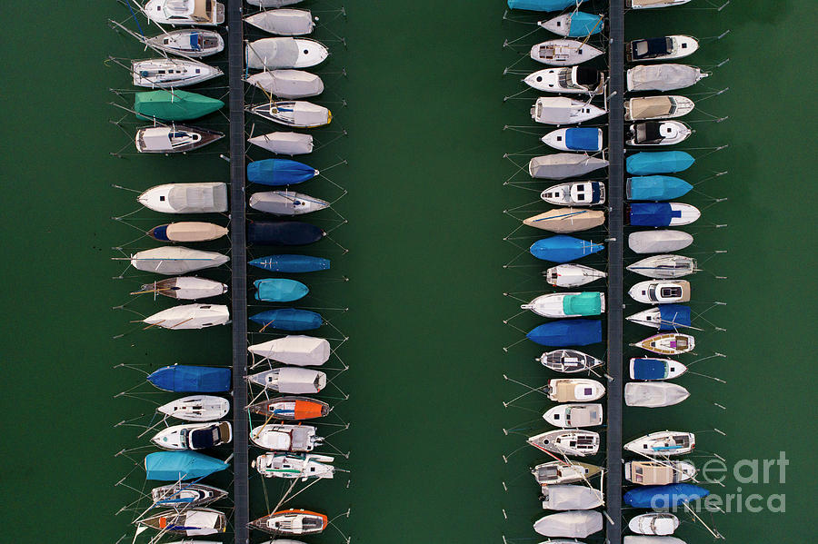 Boats On Lake Constance Photograph by Michael Szoenyi/science Photo Library