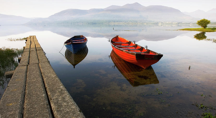 Boats On Lough Leane Photograph by Dmathies