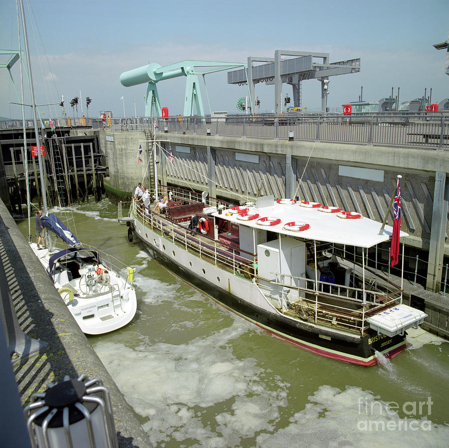 Boats Passing Through Lock Photograph by Robert Brook/science Photo Library