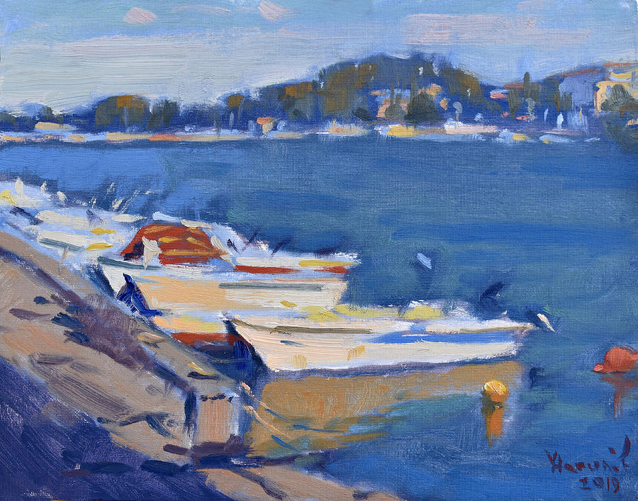 Boats Painting by Ylli Haruni