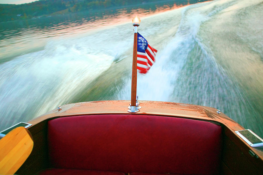 Boatwake Photograph by Randy Miller Boatwake Photograph by Randy Miller