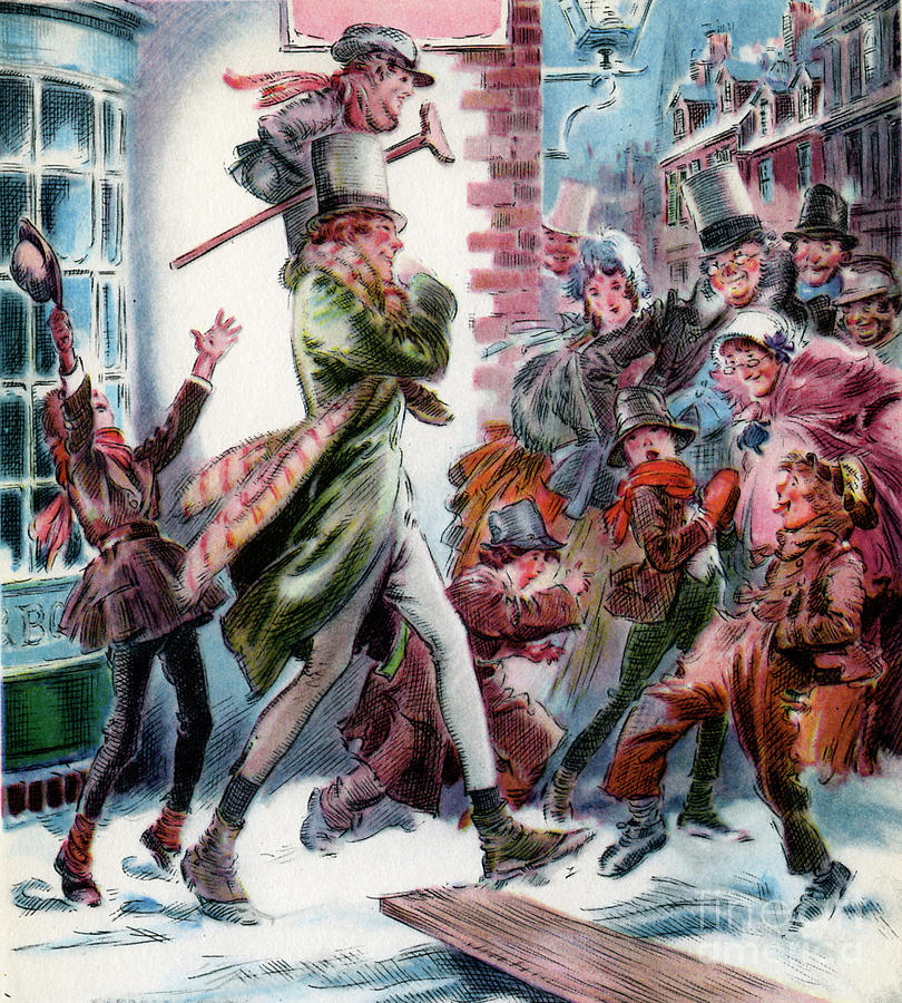Bob Cratchit And Tiny Tim From A Christmas Carol By Charles Dickens  Painting by European School - Pixels