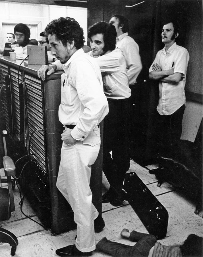 Bob Dylan & Doug Kershaw Recording Self Photograph by Michael Ochs Archives