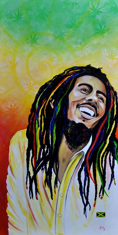 Bob Marley Painting by Debi Starr