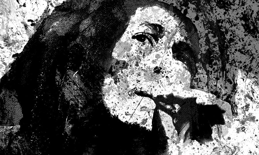 Bob Marley Paint Splatter 2e Mixed Media by Brian Reaves