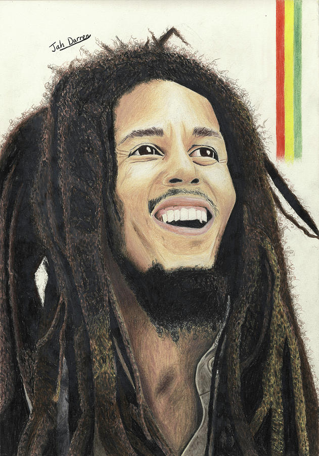 Bob Marley Portrait Drawing by Jah Darren Fine Art America