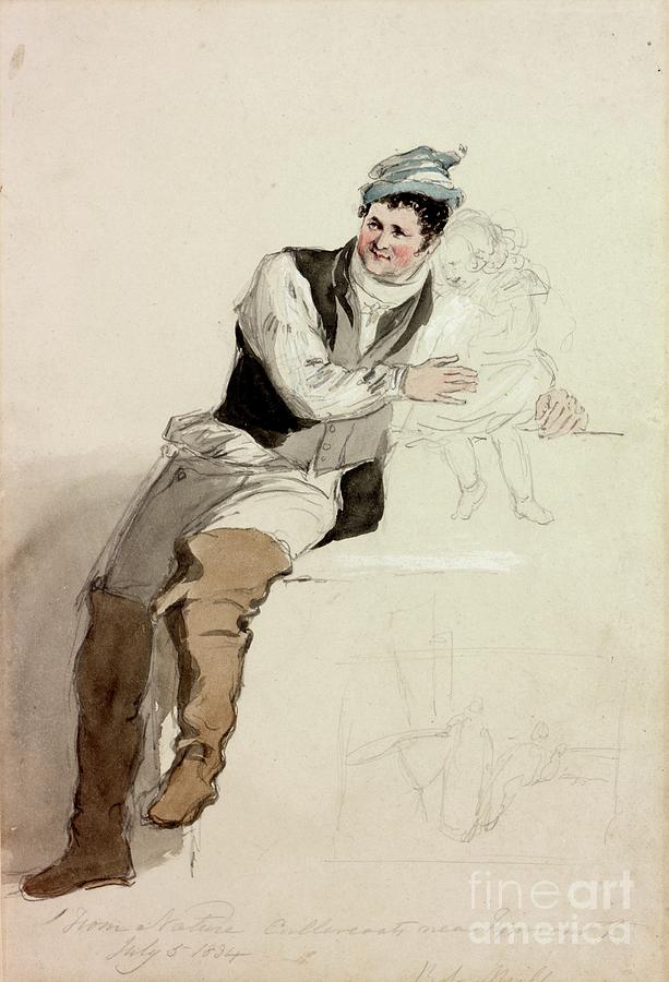 Bob Mills Of Cullercoats, 1834 Painting by Henry Perlee Parker