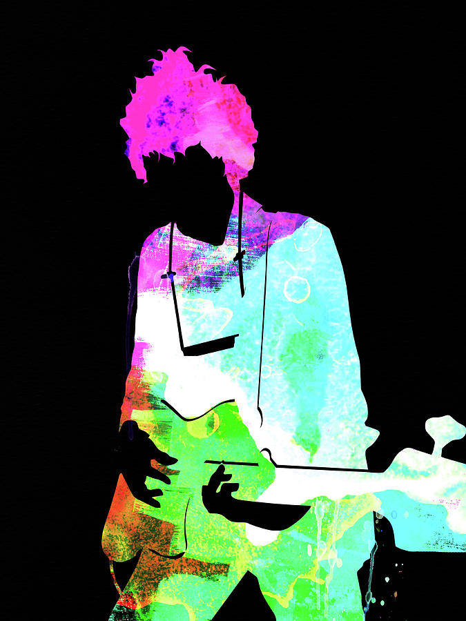 Bob Dylan Mixed Media - Bob Watercolor II by Naxart Studio Bob Dylan Mixed Media - Bob Watercolor II by Naxart Studio