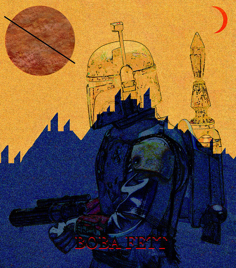 Star Wars Mixed Media - Boba Fett at Black Spire Outpost by David Lee Thompson