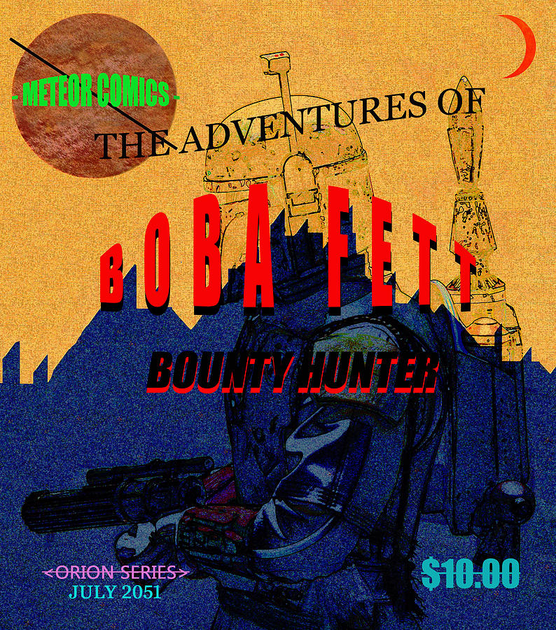 Boba Fett comic book cover July 2051 Digital Art by David Lee Thompson