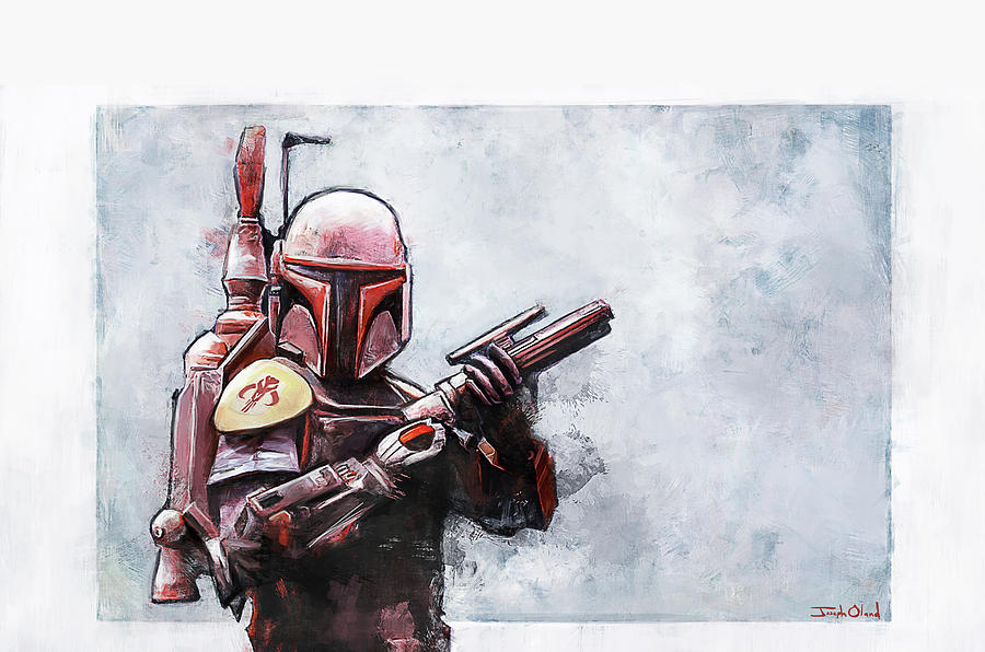 Star Wars Painting - Boba Fett The Bounty Hunter - Star Wars by Joseph Oland