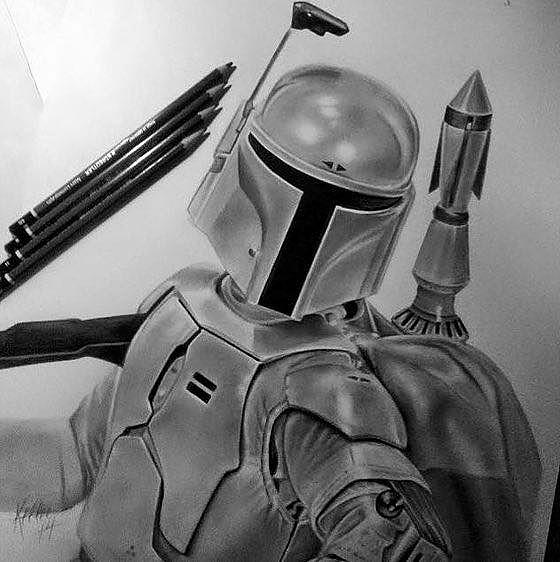 Boba Drawing By Kellee Olm