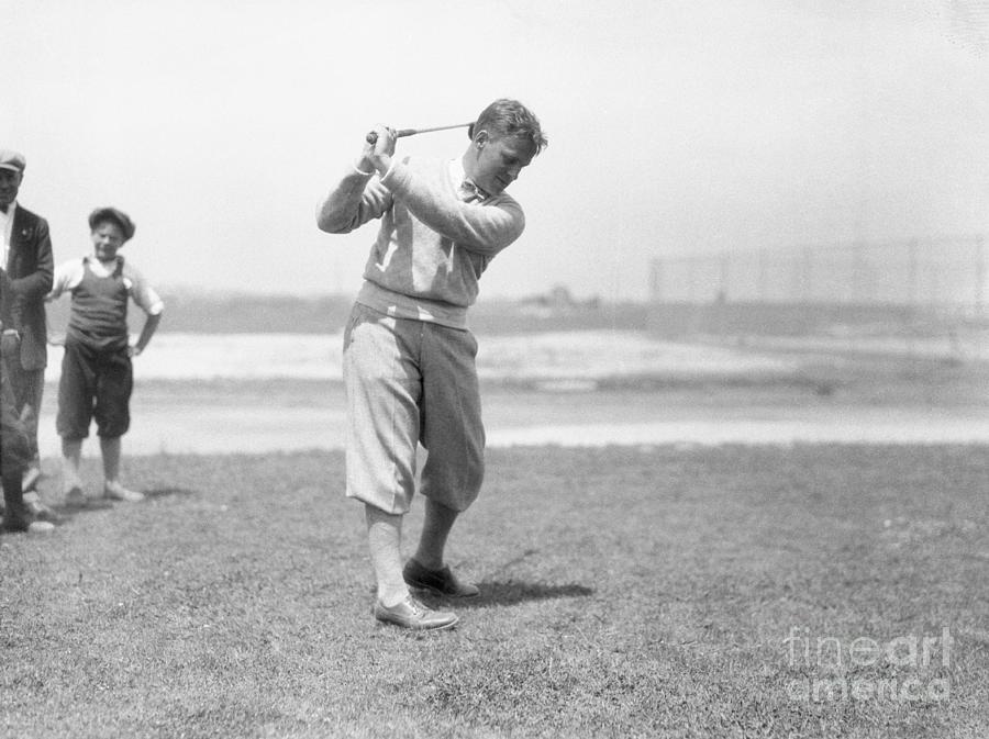 Bobby Jones Swinging His Golf Club Photograph by Bettmann