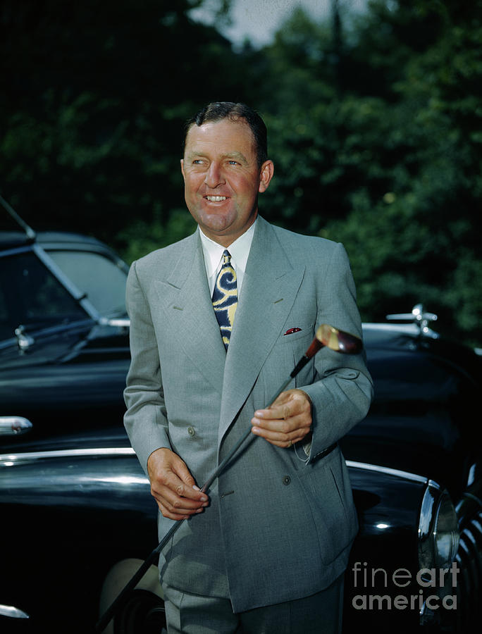 Bobby Locke Holding A Golf Club Photograph by Bettmann