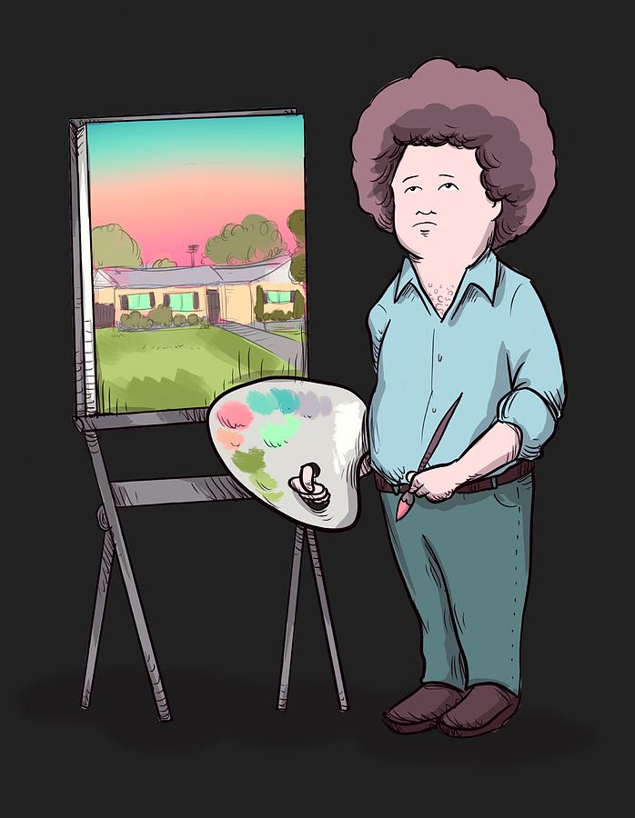 Painter Drawing - Bobby Ross by Ludwig Van Bacon Painter Drawing - Bobby Ross by Ludwig Van Bacon