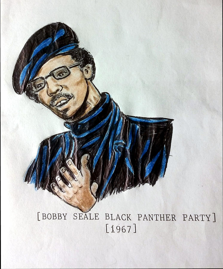 Bobby Seale Drawing by Joedee