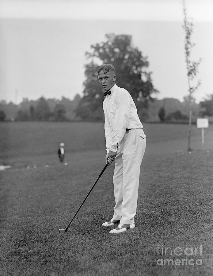 Bobby T. Jones, Jr. Golfing Photograph by Bettmann