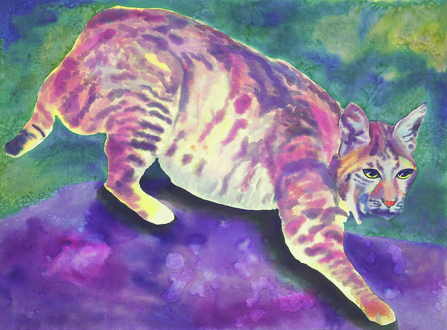 Bobcat Painting by Carissa Luminess