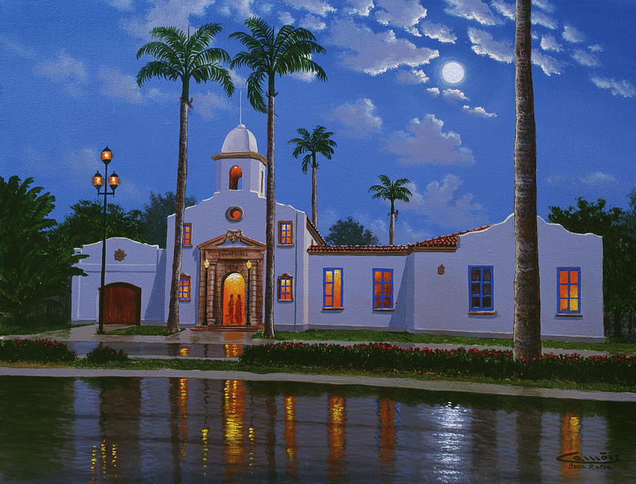 Boca Raton Town Hall, Fl Painting by Eduardo Camoes