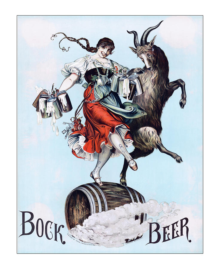 Bock Beer Ad Drawing by LongView HD