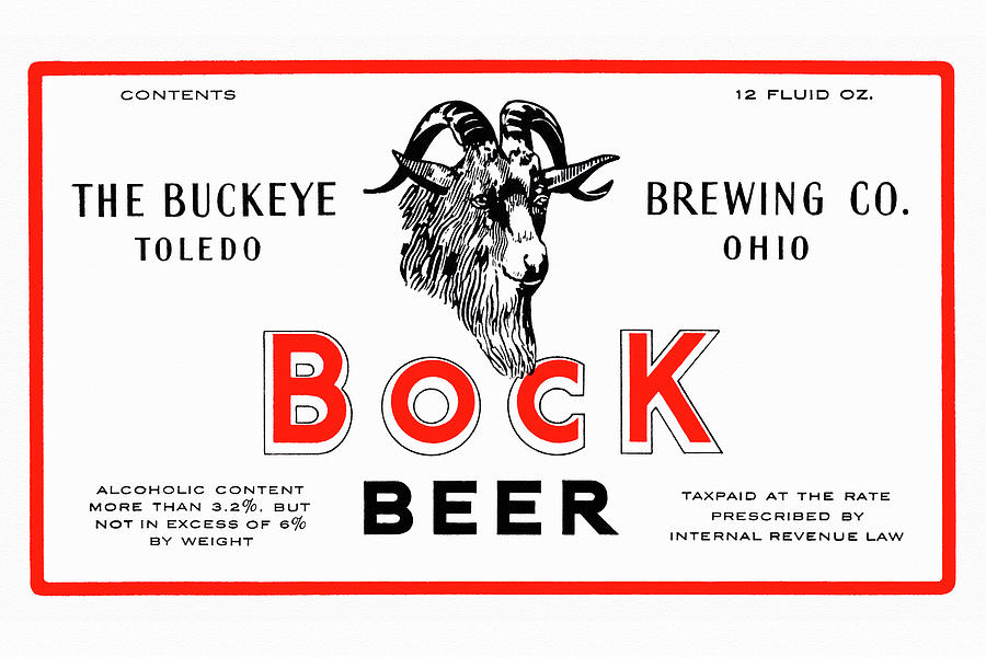 Bock Beer Painting by Unknown
