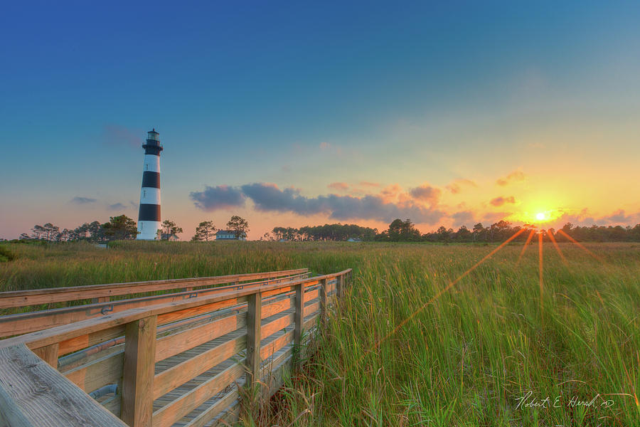 Bodie Island Lighthouse Sunset Photograph by Robert Hersh