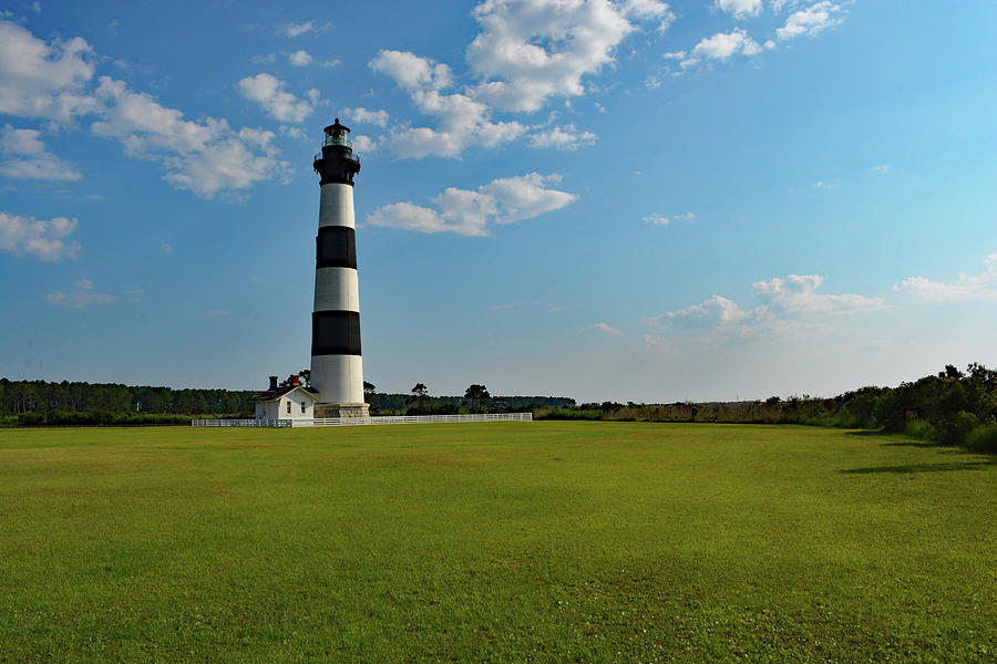 Bodie Island Lighthouse Under the Clouds Photograph by Jimmie Bartlett