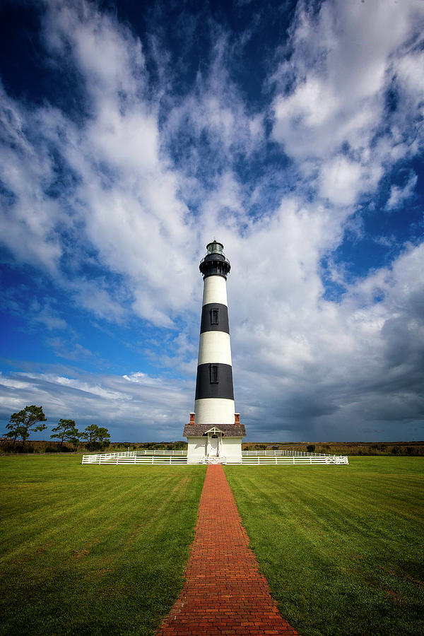 Bodie Lighthouse Clouds Photograph by Alan Raasch