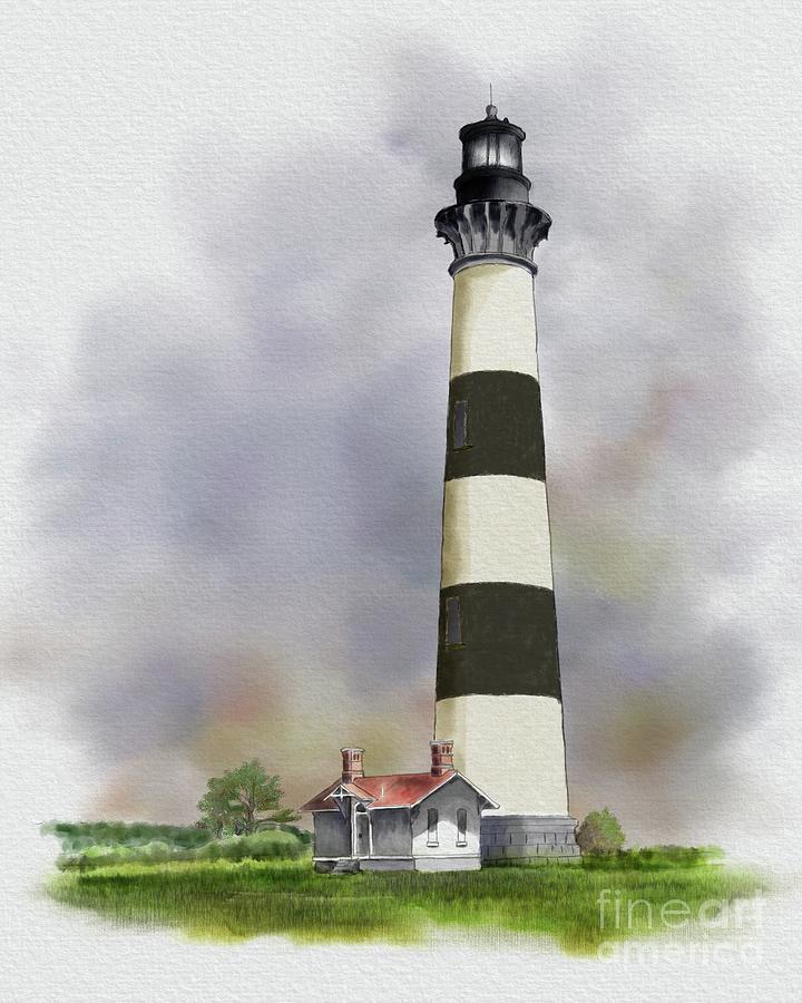 Bodie Lighthouse Painting by Kathy Strauss