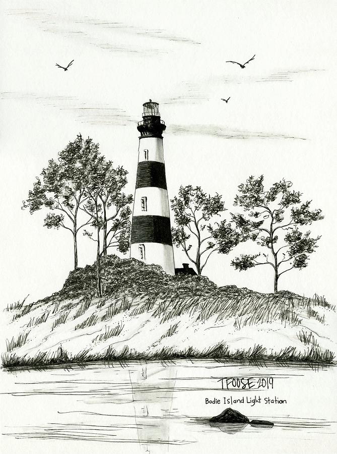 Bodie Lighthouse Drawing