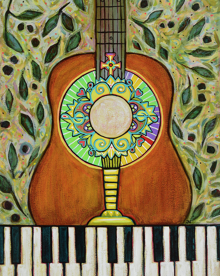 Religious Music Painting - Body and Spirit by Jen Norton