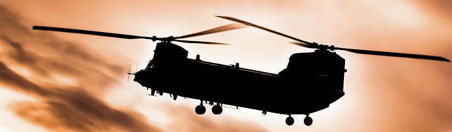Boeing CH-47 Chinook  In Shadow Photograph by Scott Lyons